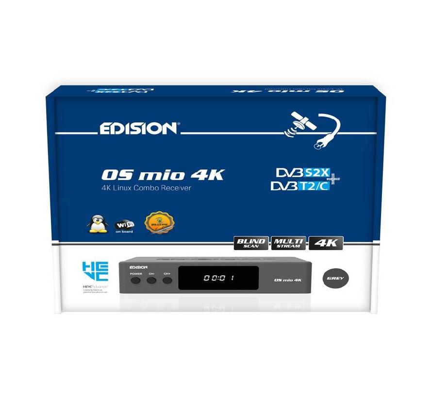 Edision OS MIO 4K Combo S2X + T2/C Black grey