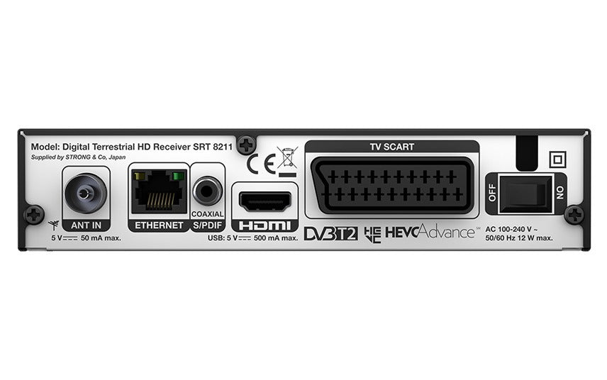 Strong SRT8211 DVB-T2 H265 Digitenne ontvanger