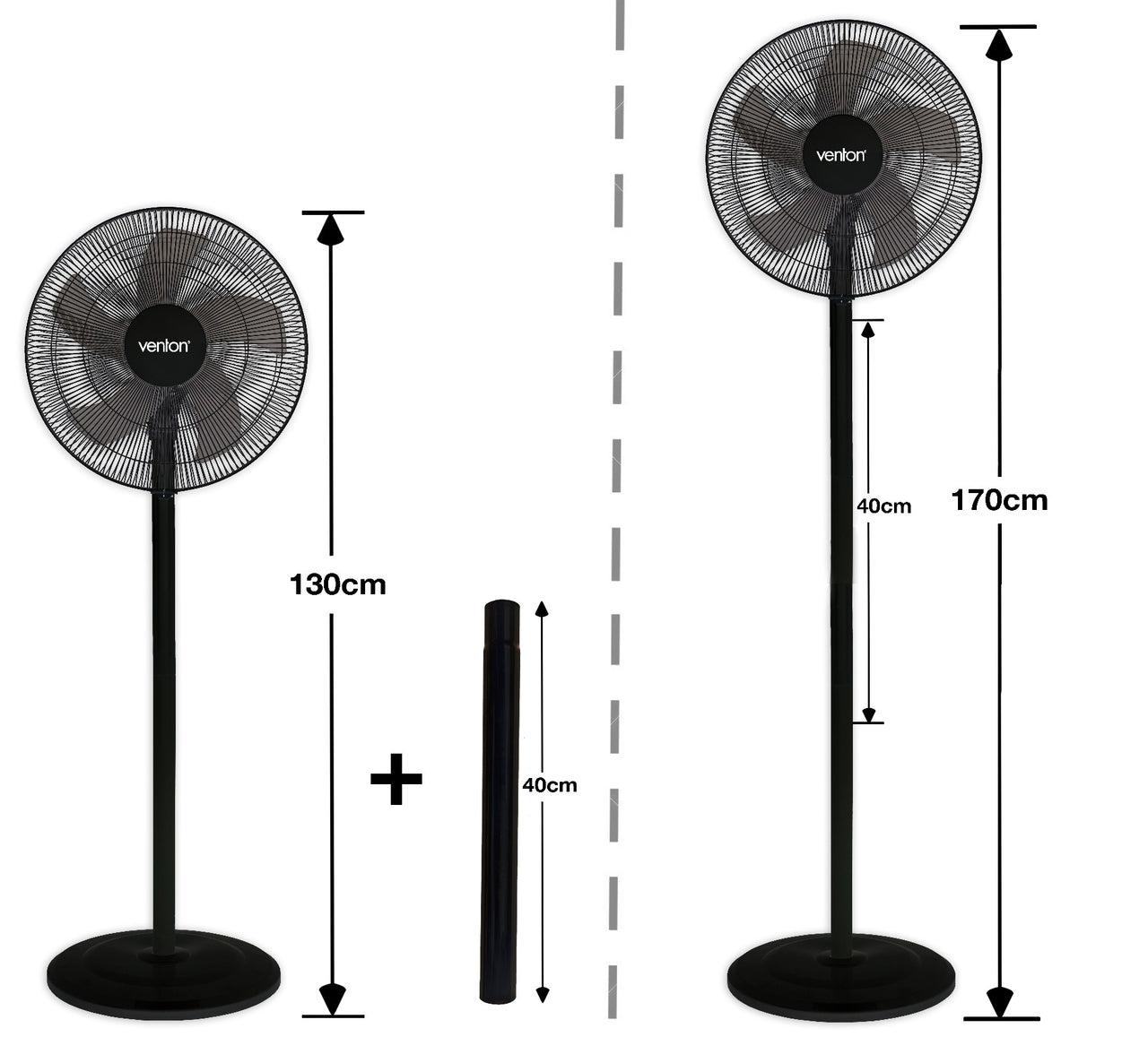 Venton Statief ventilator 45 CM Zwart Retourdeal