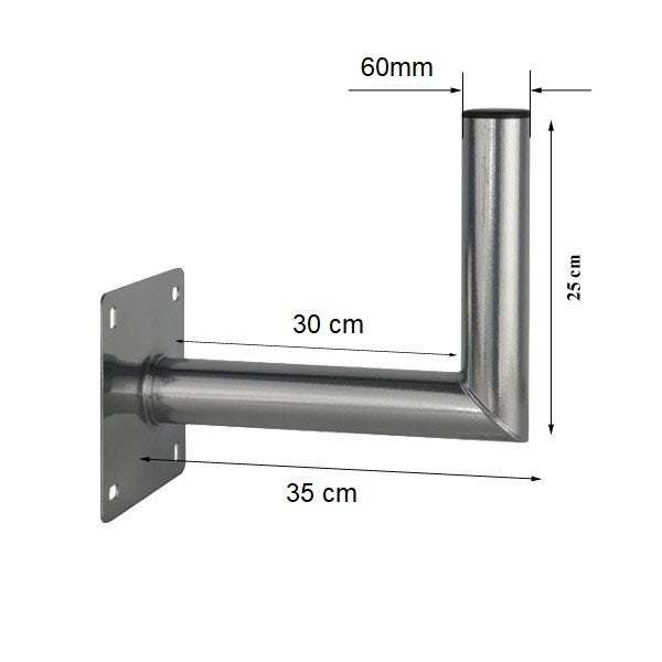 Blueqon WML35 60mm antenne muurbeugel