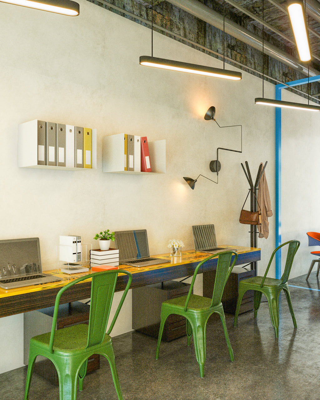 Gorillz Clark - Wandrek - Brand houtrek Wandrek Metaal - Brandhout - Archiefkast- Muur Houtopslag Haardhout - Wit