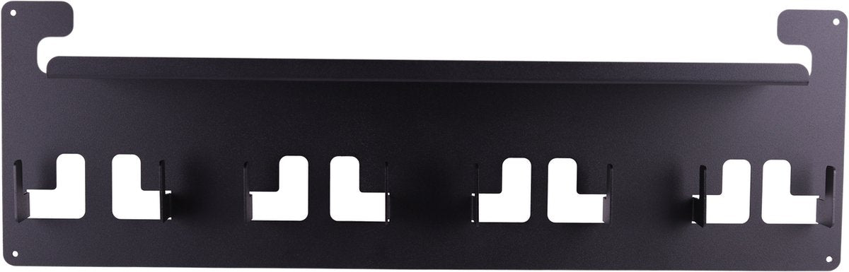 Gorillz Area - Kapstok -Wandkapstok Met Hoedenplank - 8 KapstokHaken 70 CM Muurkapstok- Zwart