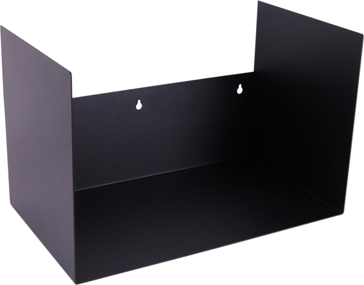 Gorillz Clark - Wandrek - Industrieel Wandrek van Metaal - Brandhout - Archiefkast - Zwart