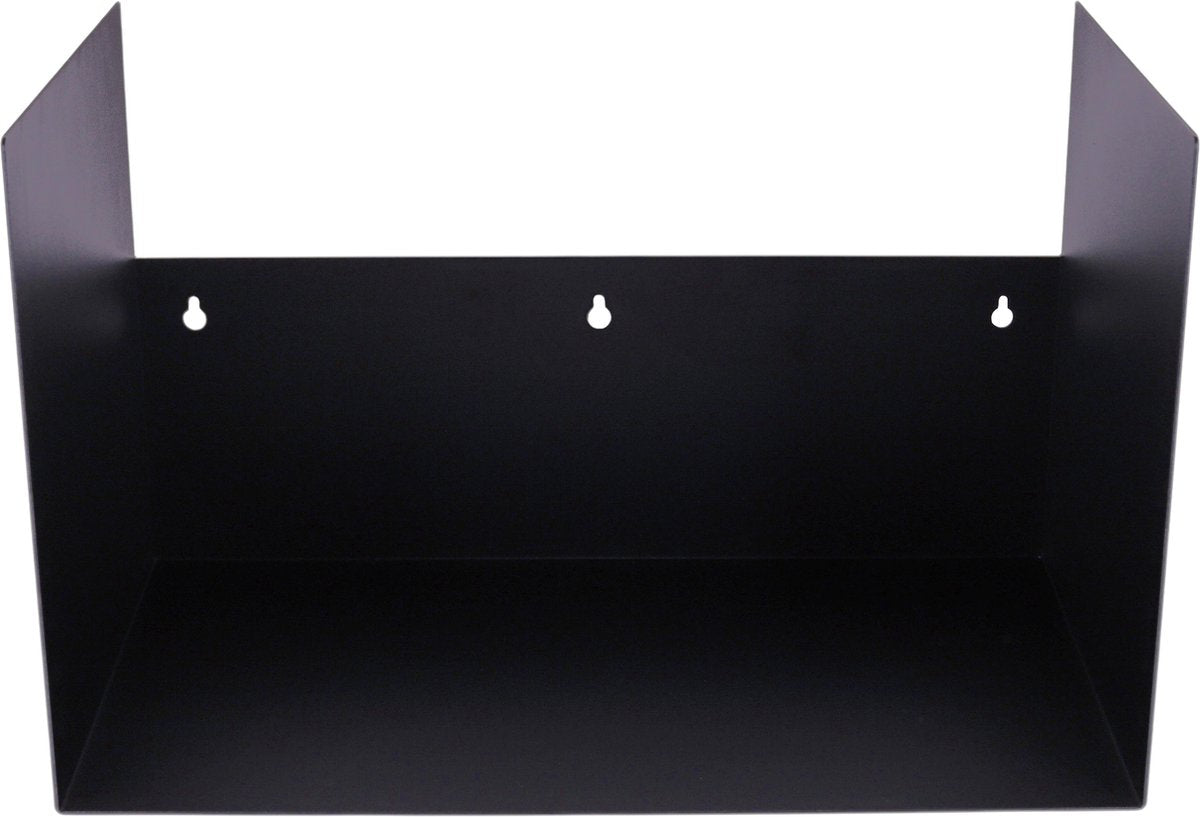 Gorillz Clark - Wandrek - Industrieel Wandrek van Metaal - Brandhout - Archiefkast - Zwart