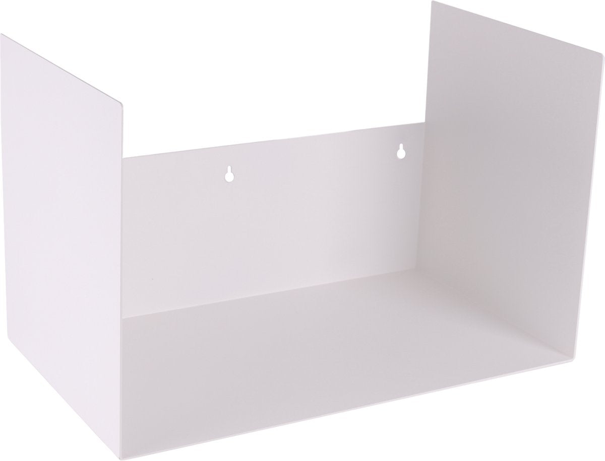 Gorillz Clark - Wandrek - Brand houtrek Wandrek Metaal - Brandhout - Archiefkast- Muur Houtopslag Haardhout - Wit