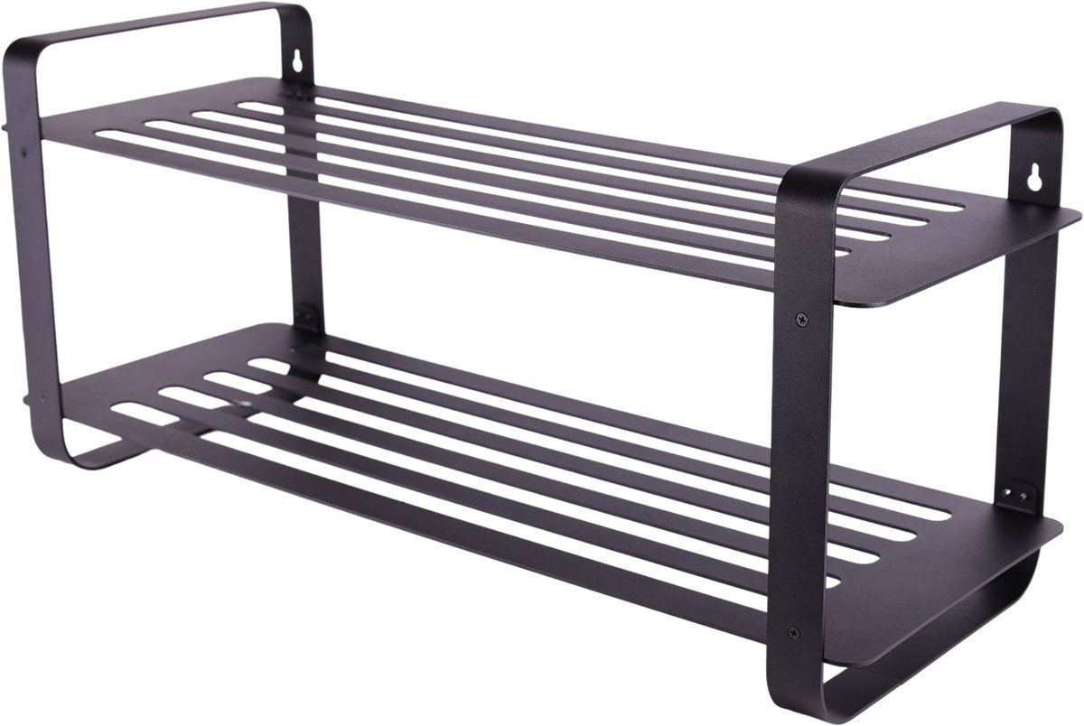 Gorillz Unify - Schoenenbank Met opbergruimte - Schoenenrek - Schoenenkast - 8 Paar - 80 cm Opbergrek - Zwart