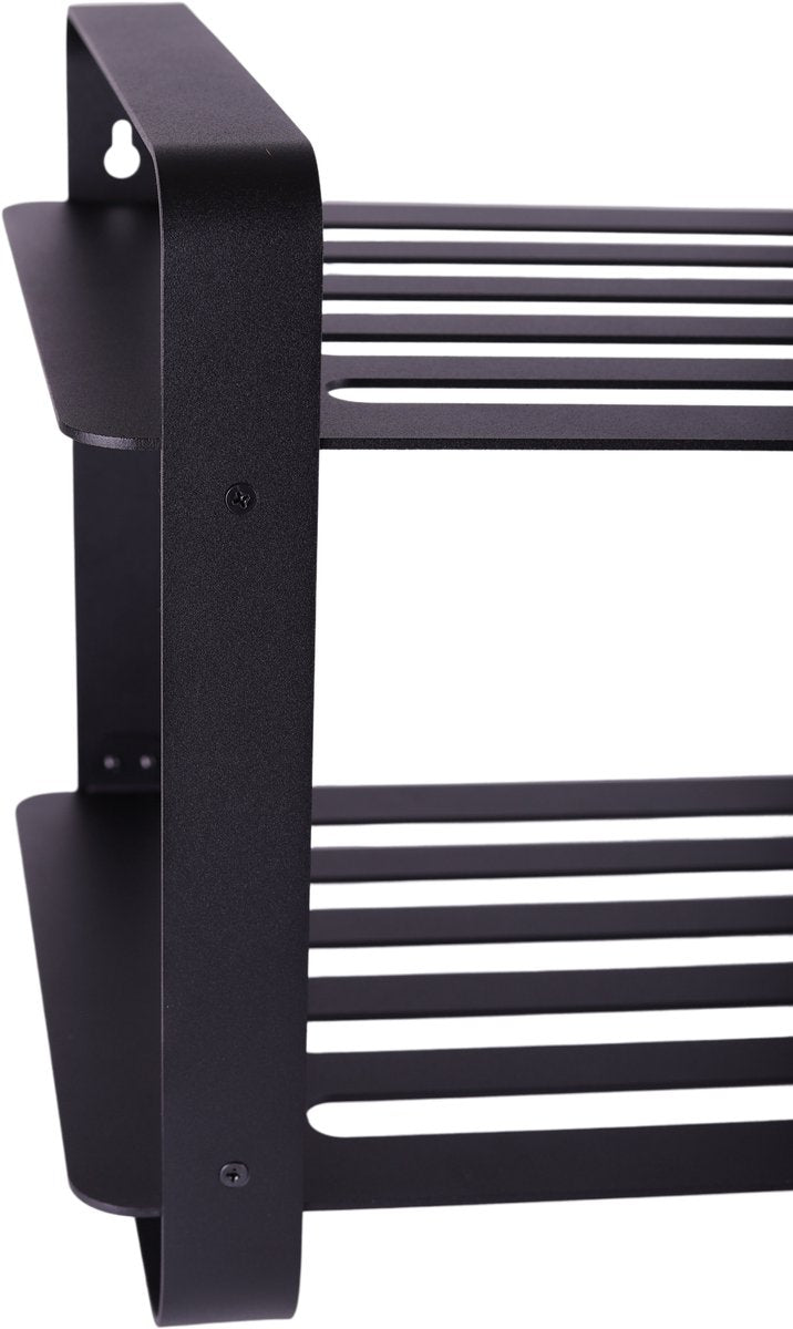 Gorillz Unify - Schoenenbank Met opbergruimte - Schoenenrek - Schoenenkast - 8 Paar - 80 cm Opbergrek - Zwart