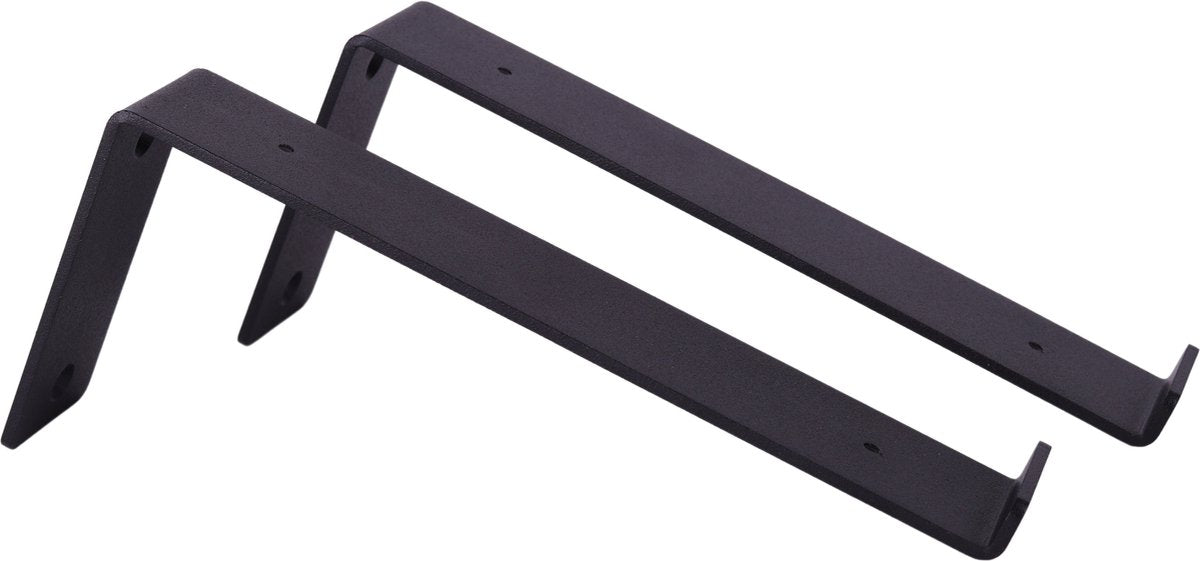 Gorillz Wagon 20 Industriële Plankdragers L-vorm - Plankendragers voor Wandplank - 20 cm Staal - Zwart