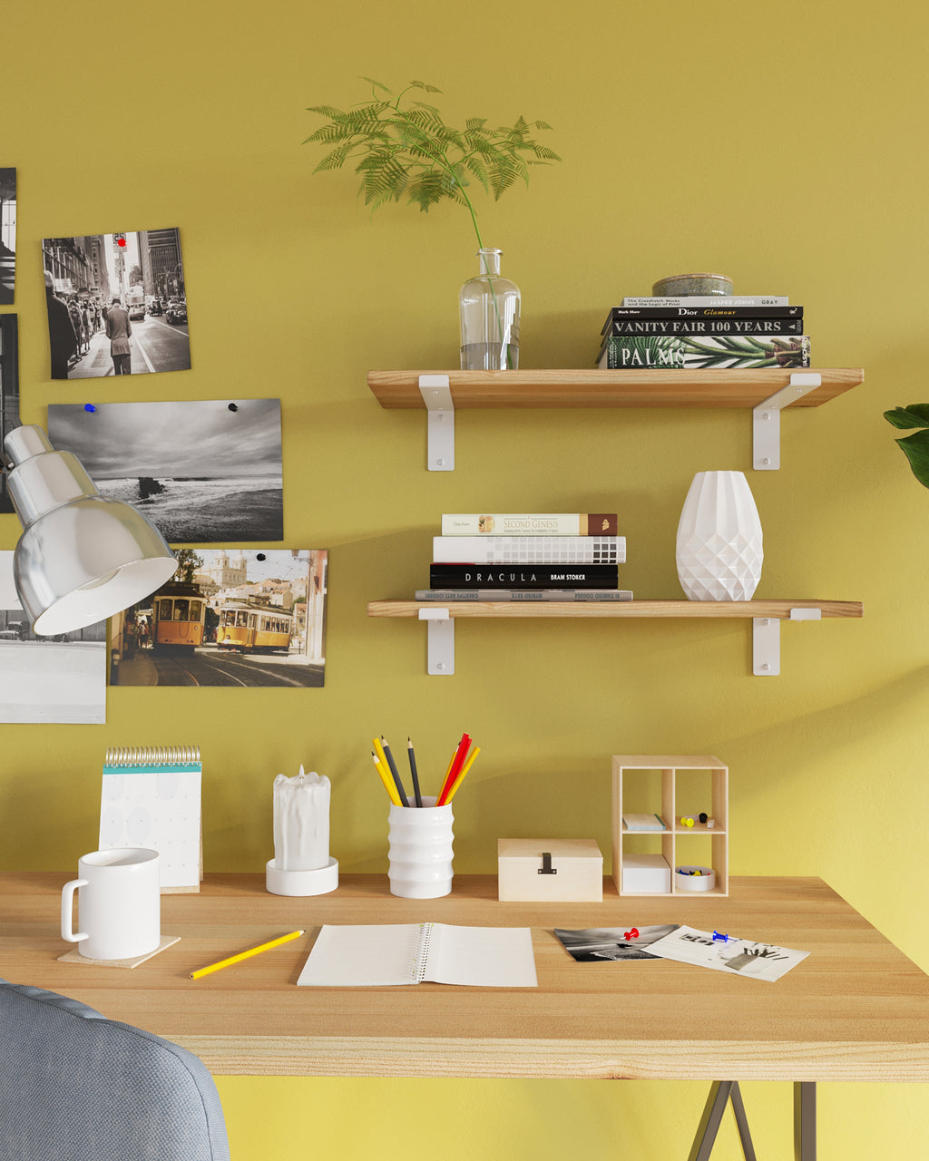 Gorillz Wagon 20 Industriële Plankdragers L-vorm - Plankendragers voor Wandplank - 20 cm Staal - Wit