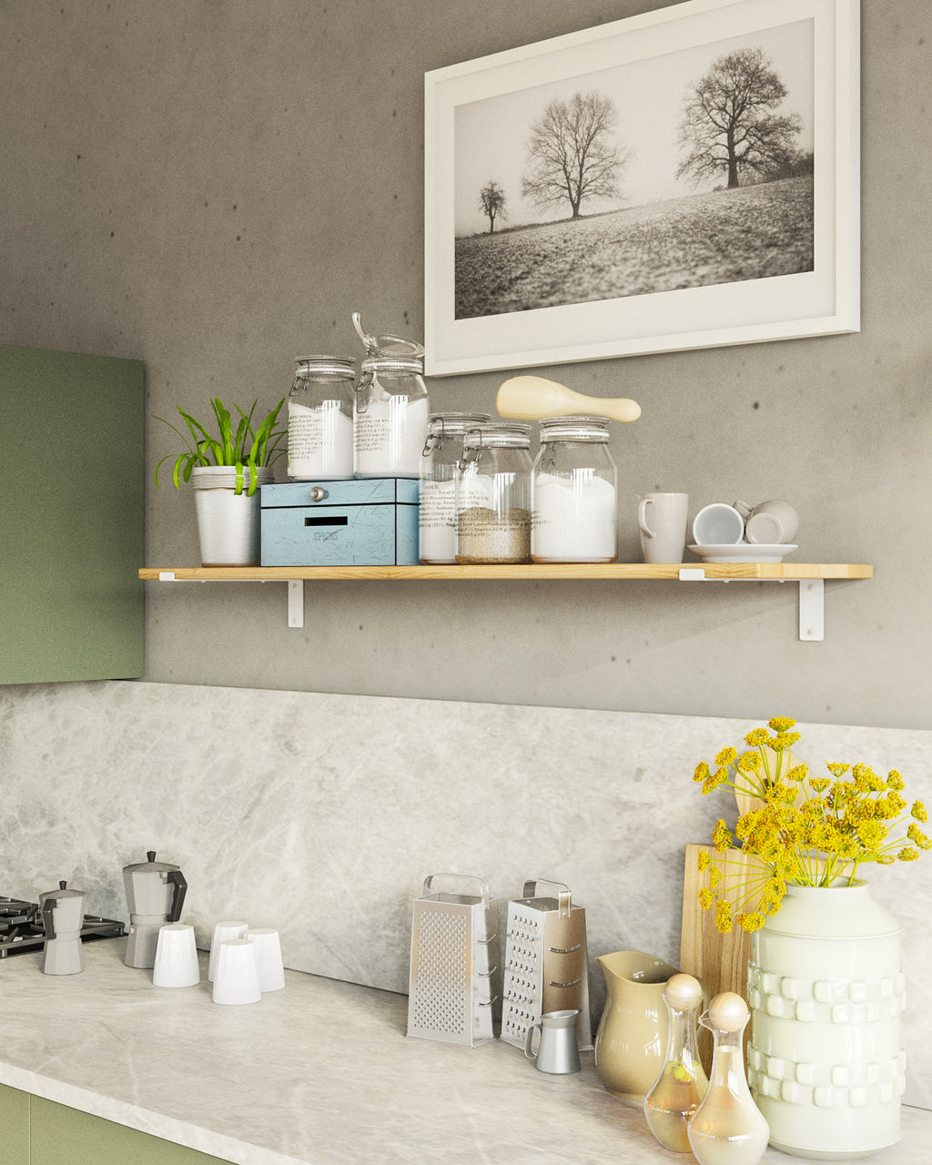 Gorillz Wagon 20 Industriële Plankdragers L-vorm - Plankendragers voor Wandplank - 20 cm Staal - Wit