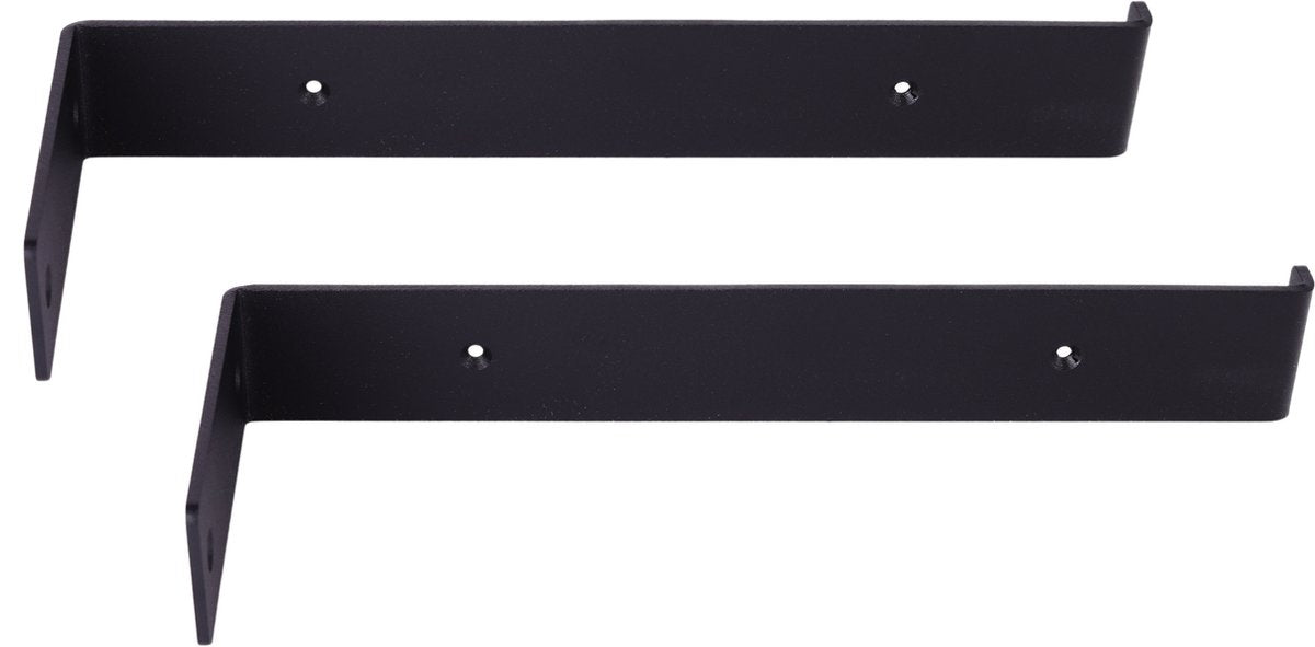 Gorillz Wagon 30 Industriële Plankdragers L-vorm - Plankendragers voor Wandplank - 30 cm Staal - Zwart
