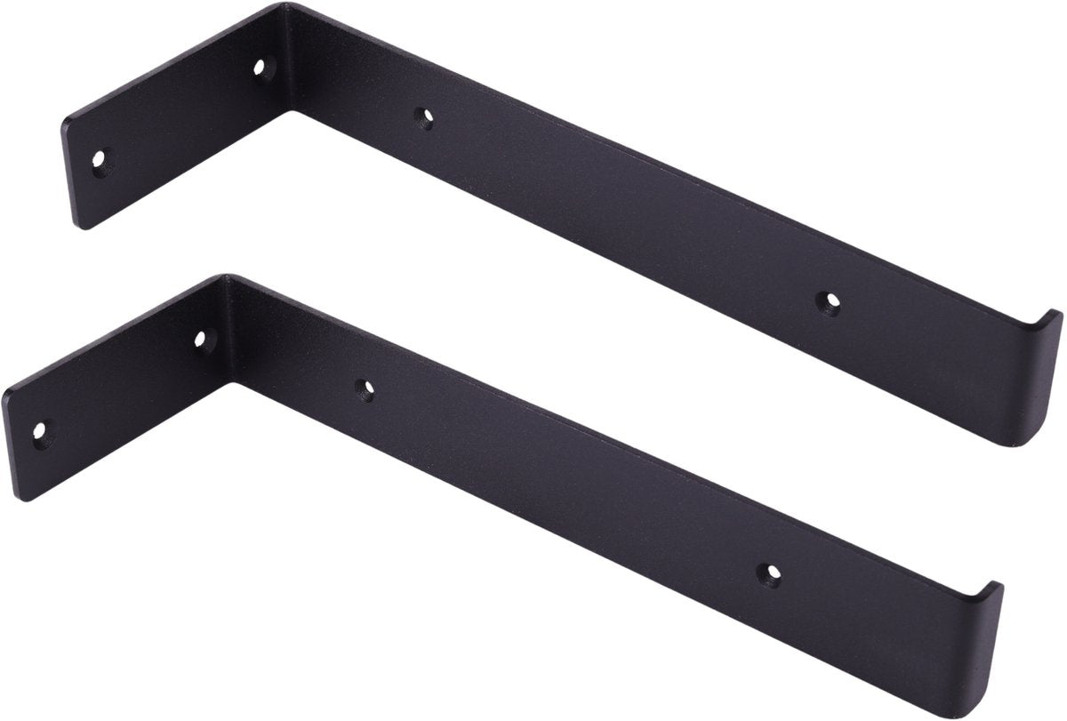 Gorillz Wagon 30 Industriële Plankdragers L-vorm - Plankendragers voor Wandplank - 30 cm Staal - Zwart