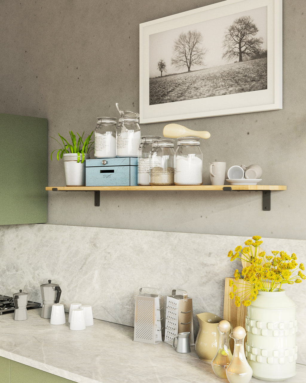 Gorillz Wagon 30 Industriële Plankdragers L-vorm - Plankendragers voor Wandplank - 30 cm Staal - Zwart