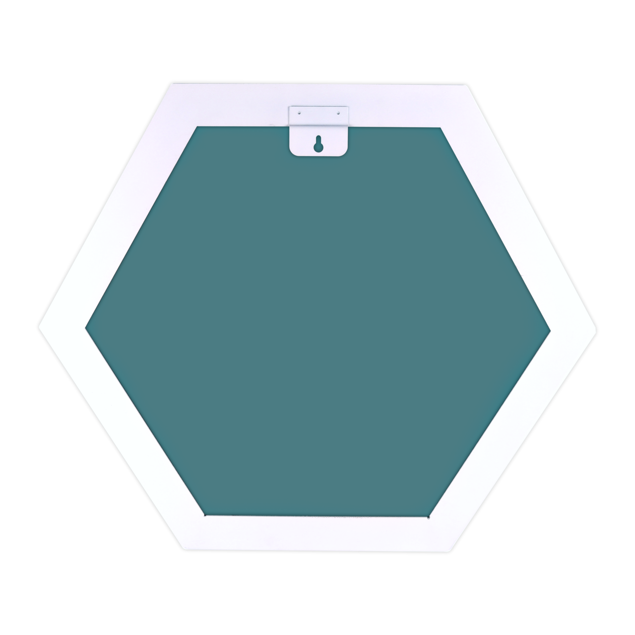 Gorillz Hive Wandspiegel met Plank - Hexagon Spiegel Hangend - 60 x 52 cm - Metaal Wit