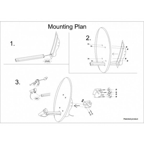 Satelliet Schotel Antenne 80 cm