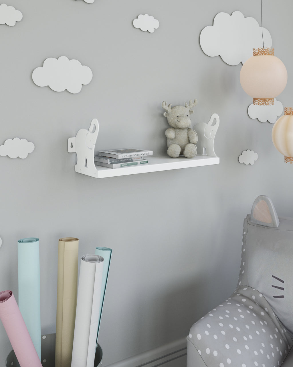 Gorillz Elly Kids Kinderkamer Boekenplank - Wit