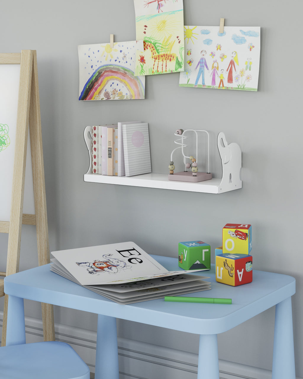 Gorillz Elly Kids Kinderkamer Boekenplank - Wit