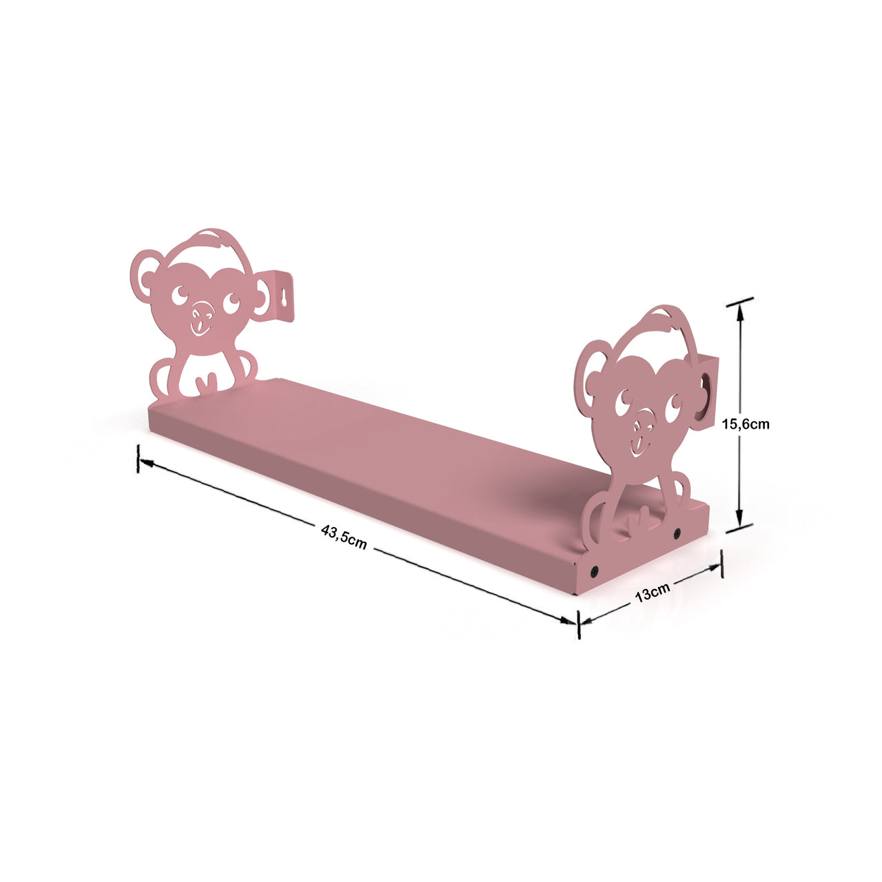 Gorillz Monkey - Kinderkamer - Accessoires - Boekenplank - Roze