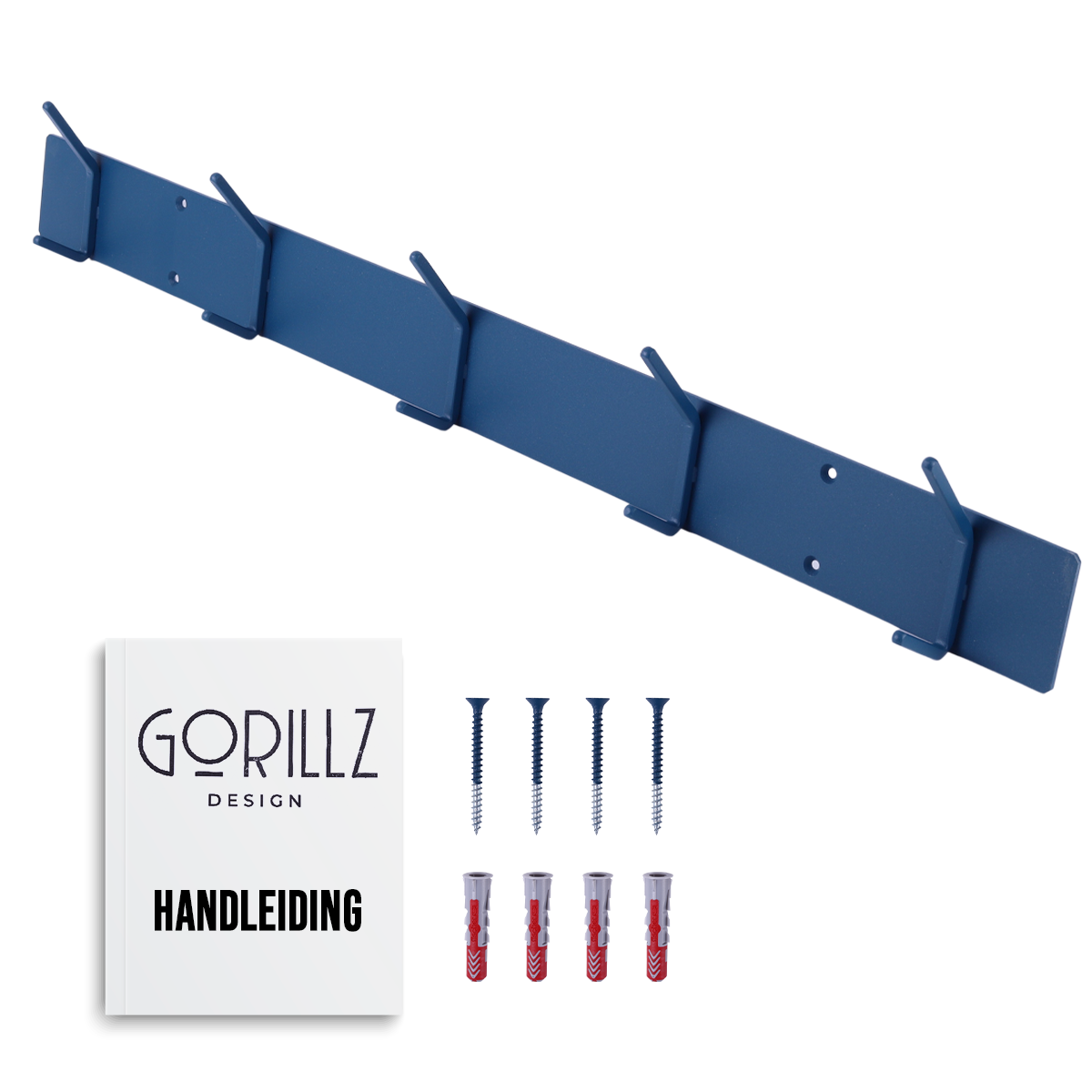 Wandkapstok Mystiek Five Blauw