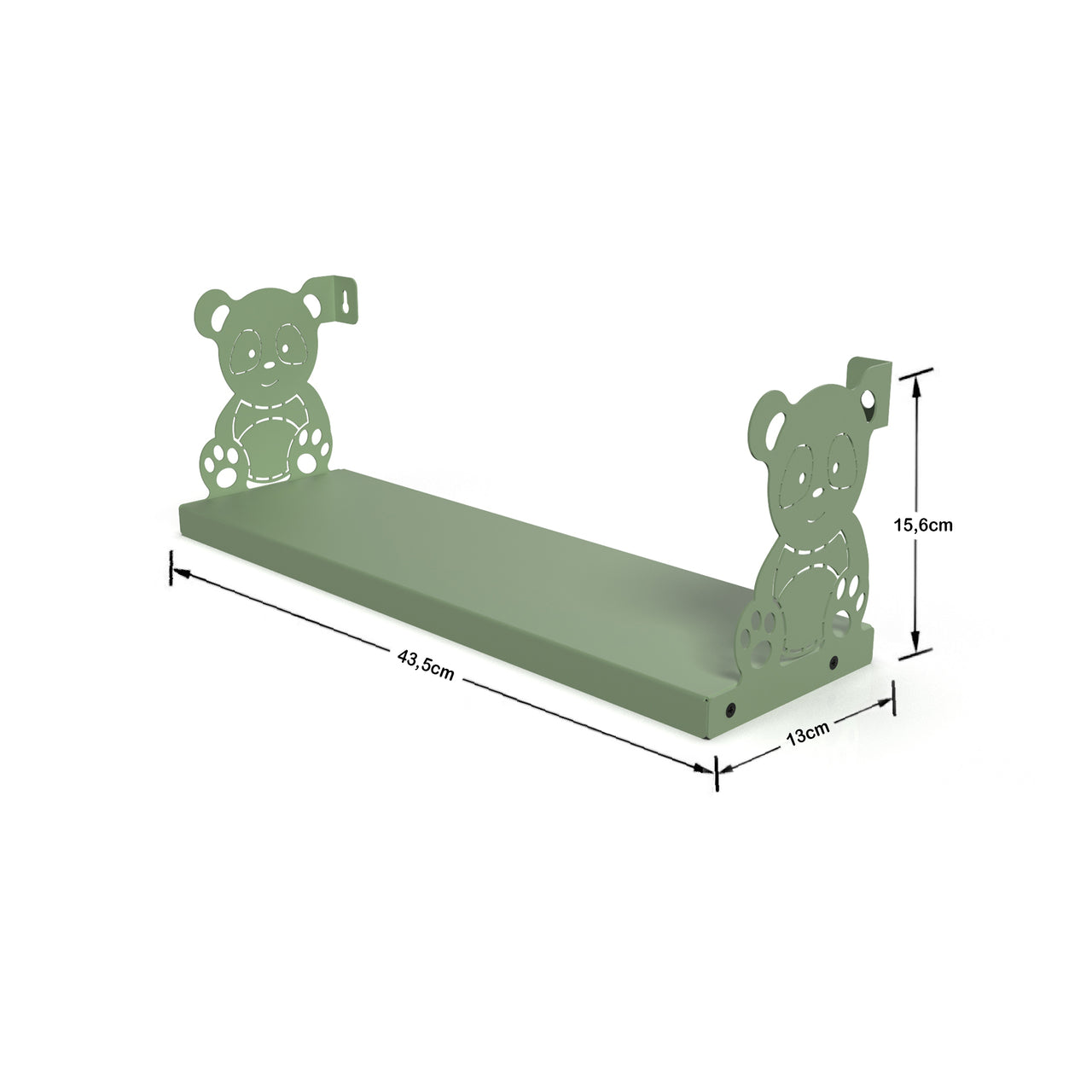 Gorillz Panda Kids - Kinderkamer - Babykamer - Boekenplank - Groen