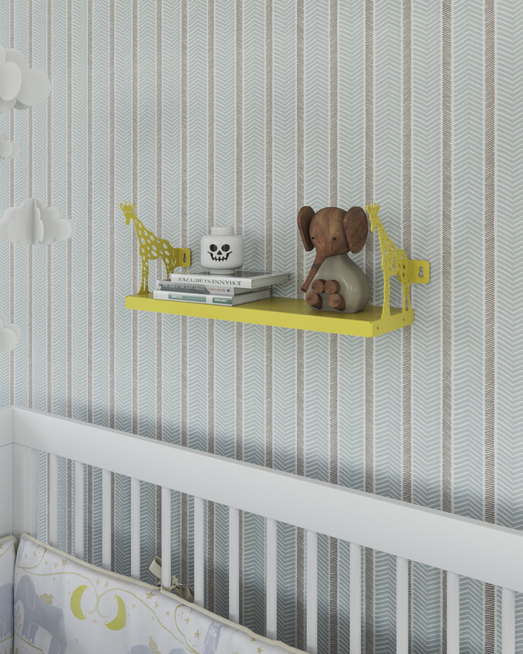 Gorillz Giraffe Kids - Babykamer - wandplanken - Boekenplank - Geel