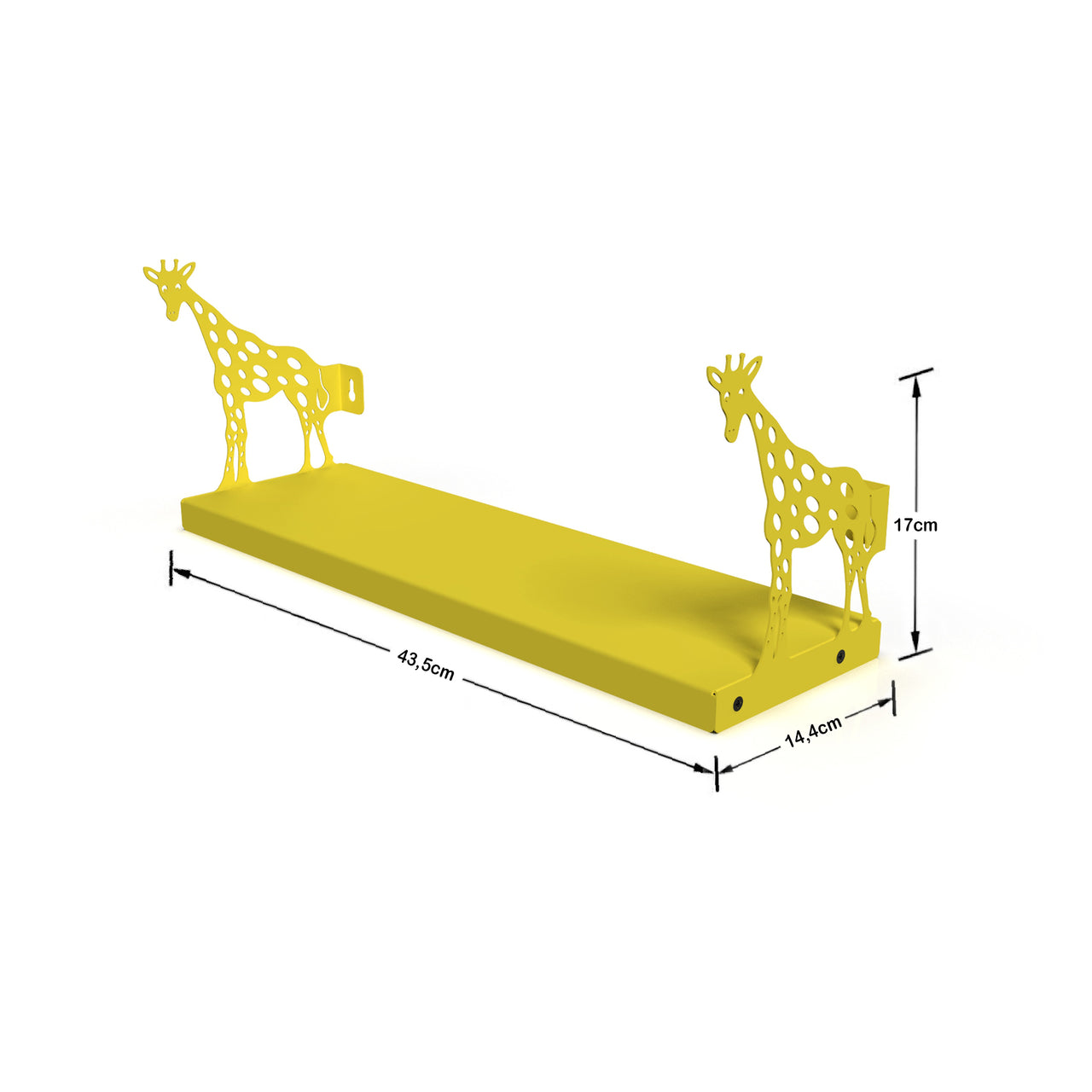 Gorillz Giraffe Kids - Babykamer - wandplanken - Boekenplank - Geel