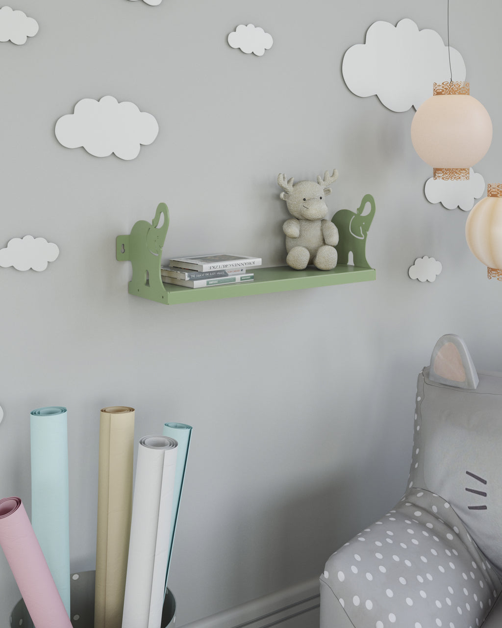 Gorillz Elly Kids Kinderkamer Boekenplank - Groen