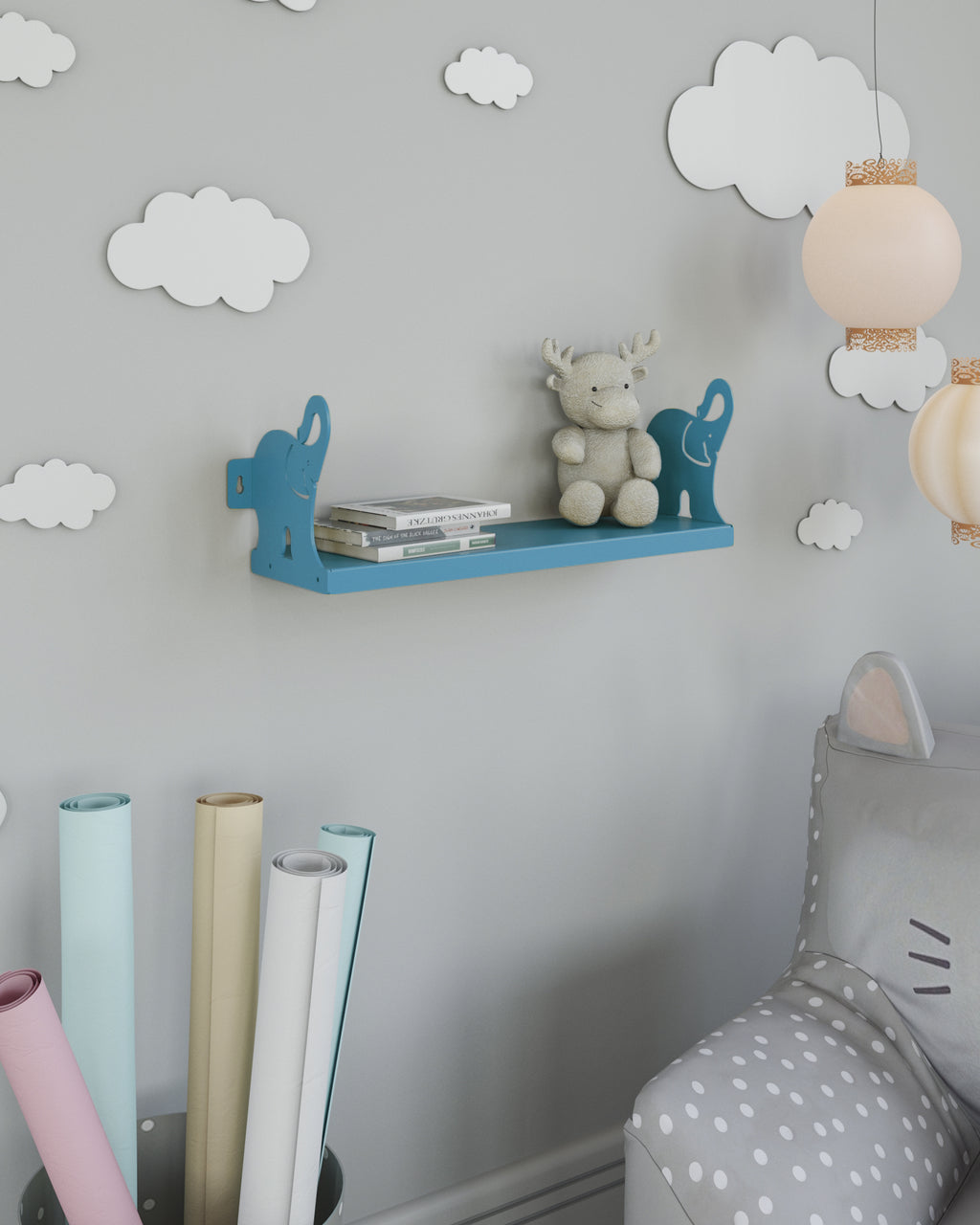 Gorillz Elly Kids Kinderkamer Boekenplank - blauw