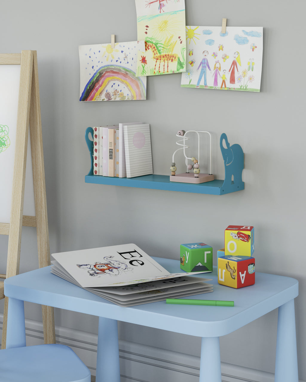Gorillz Elly Kids Kinderkamer Boekenplank - blauw