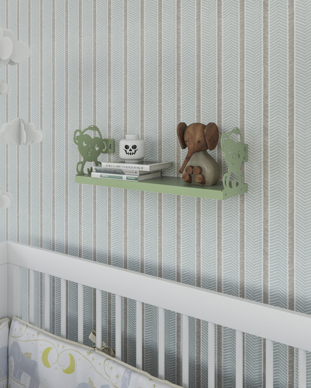 Gorillz Monkey - Kinderkamer - Accessoires - Boekenplank - Groen