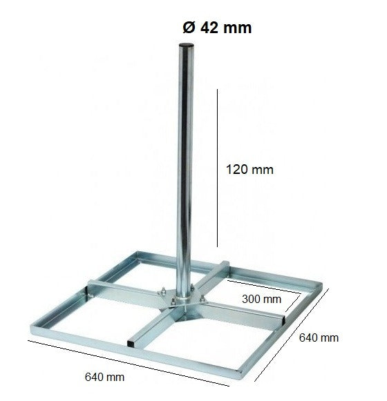 Blueqon Vaste Tegelvoet 30x30 120 CM 42 Ø