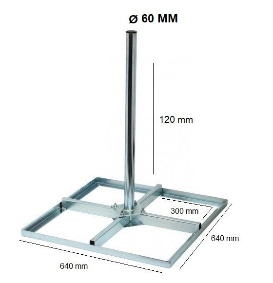 Blueqon Vaste Tegelvoet 30×30 120 CM 60 Ø