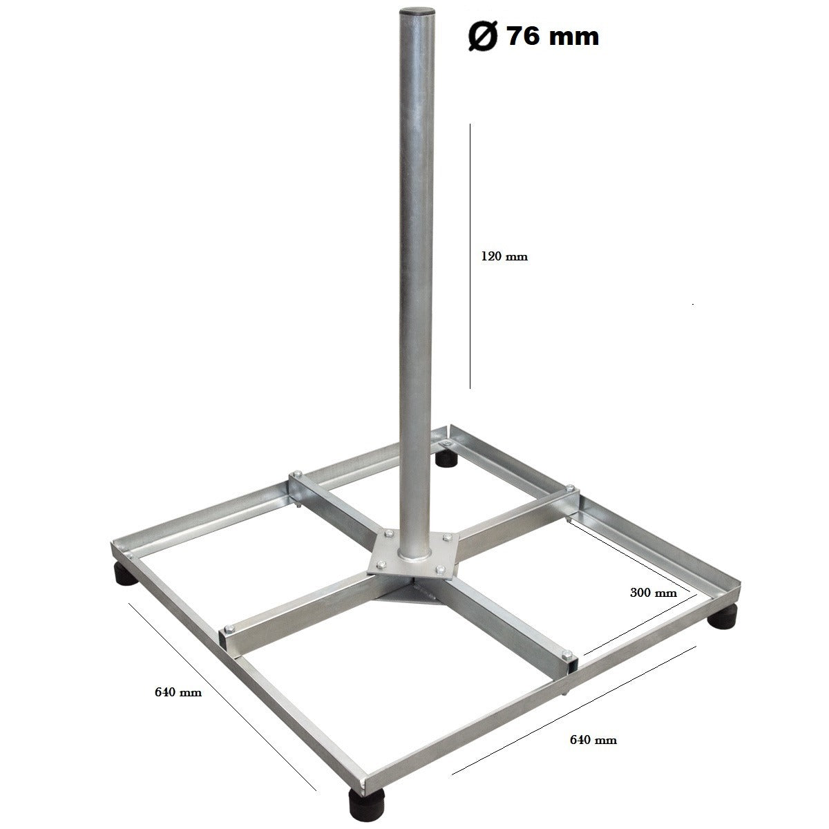 Blueqon De Montabel Tegelvoet 30X30 Hoogte 120 CM | 76 Ø