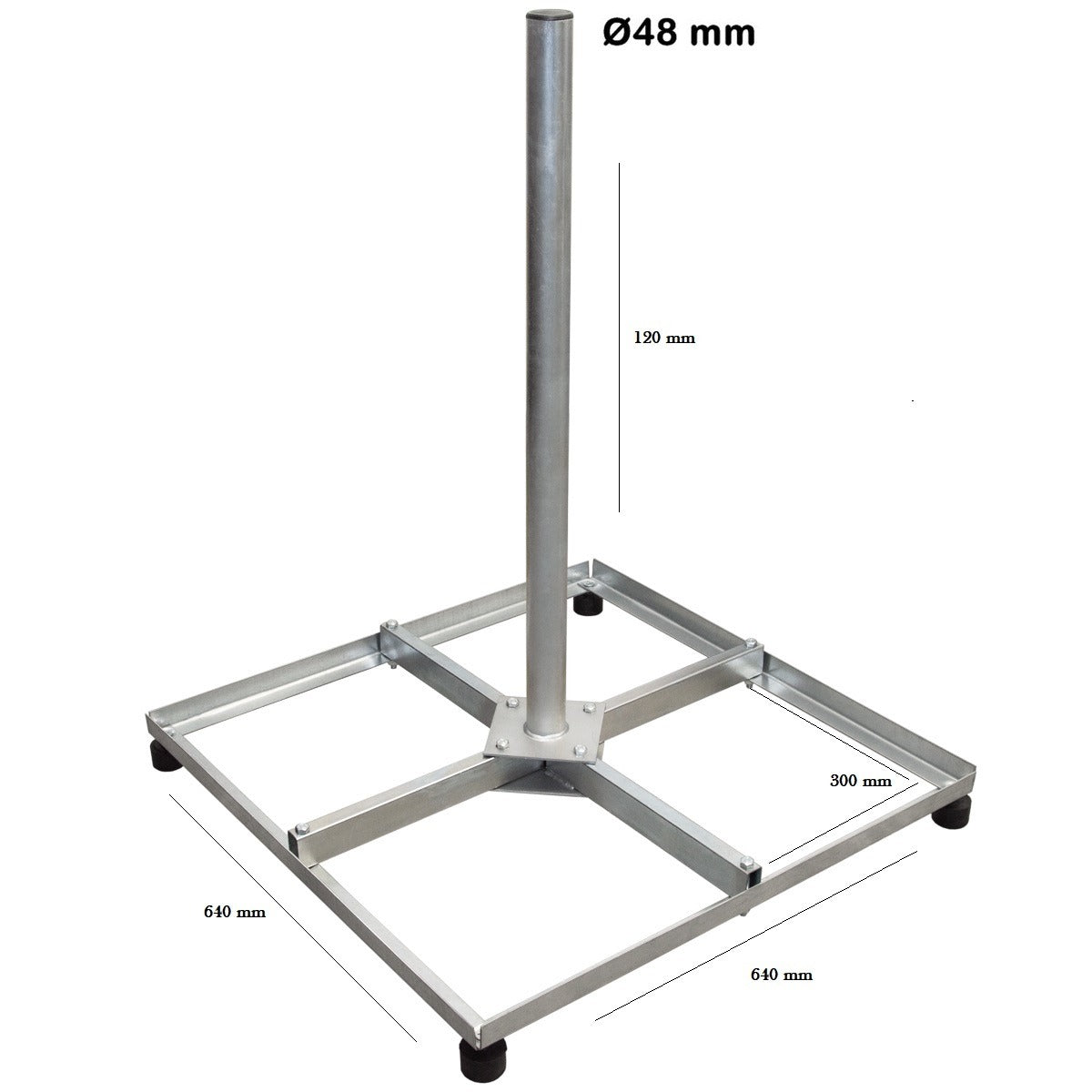 Blueqon De Montabel Tegelvoet 30X30Hoogte 120 CM | 48 Ø