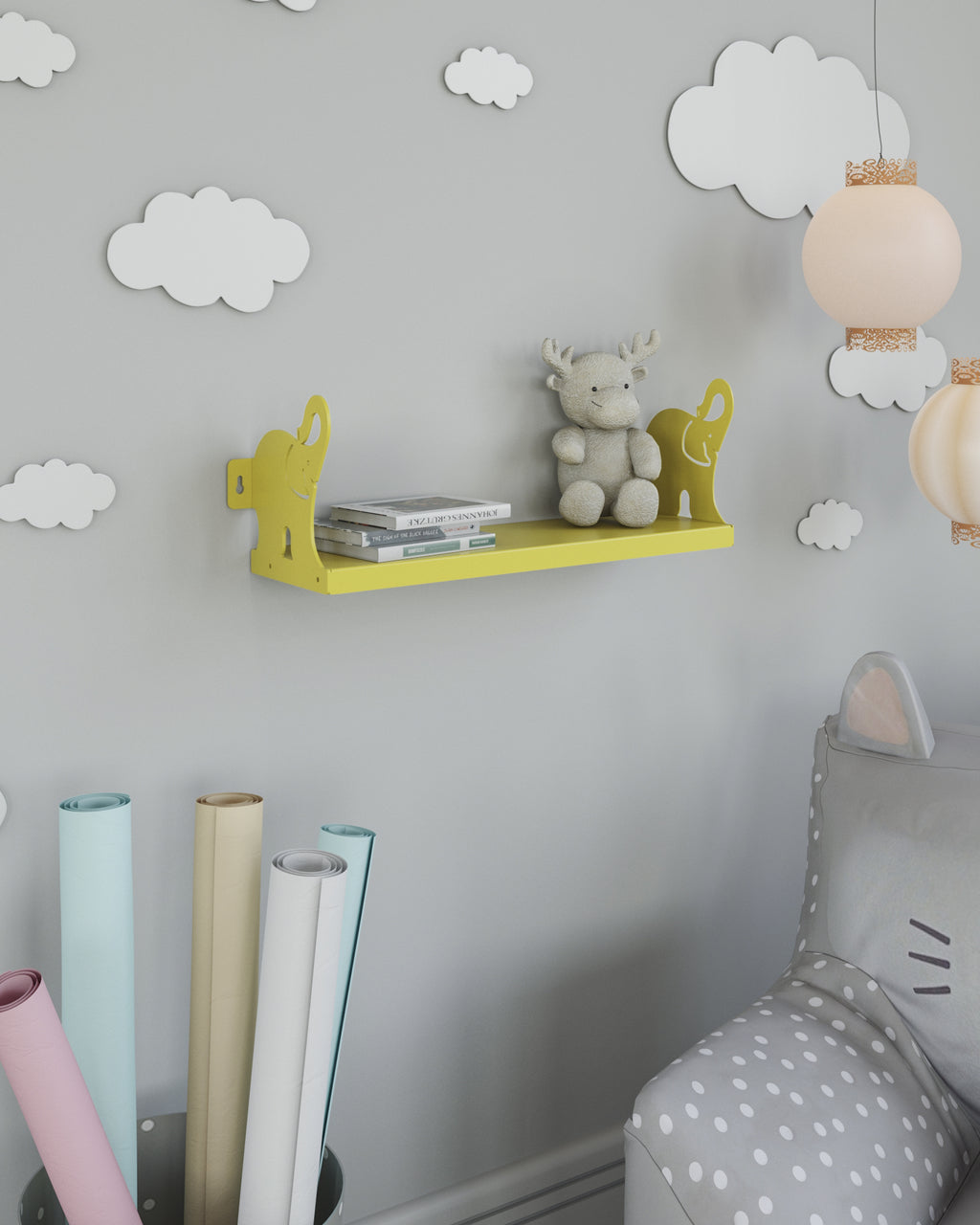 Gorillz Elly Kids Kinderkamer Boekenplank - Geel