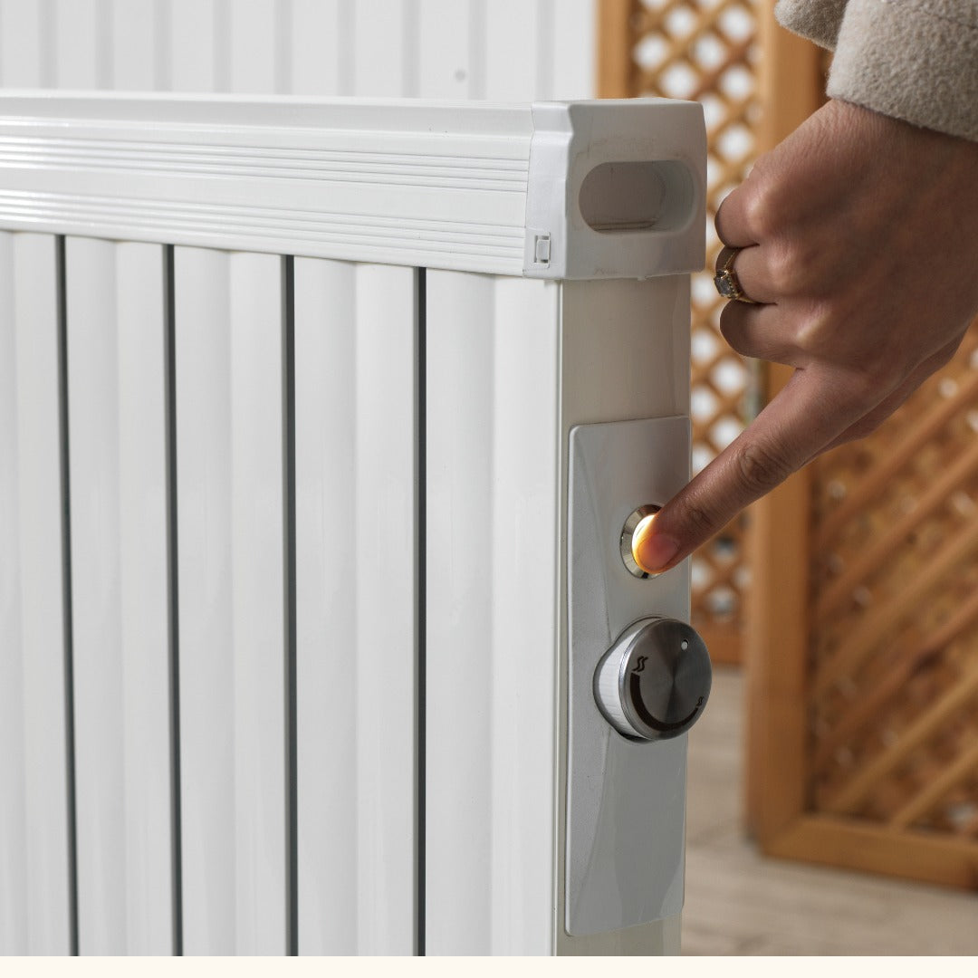 Alveon BRN-11 Elektrische Radiator Olieradiator 900W Aluminium Wit