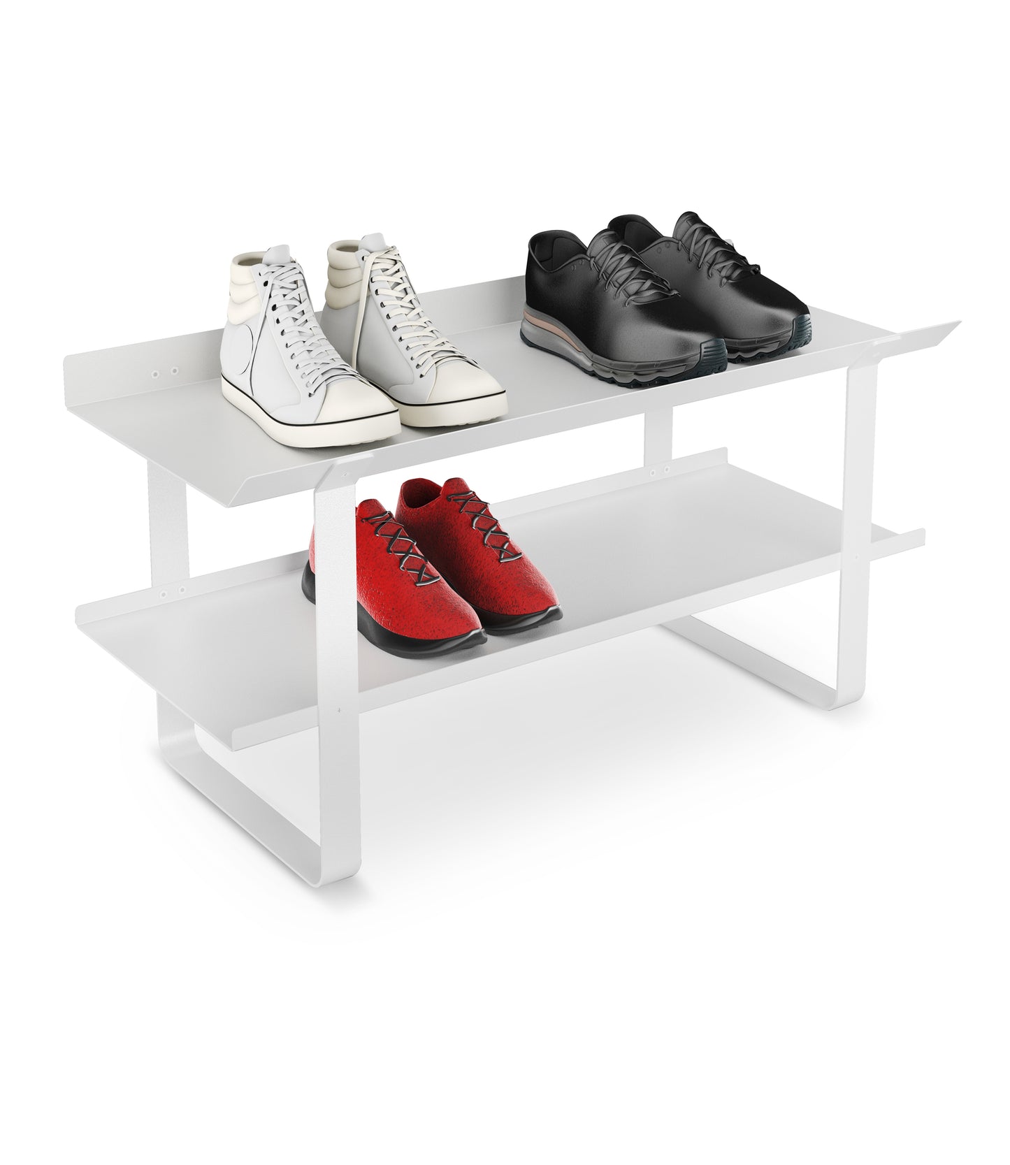 Gorillz Layer - Schoenenbank Met opbergruimte - Schoenenrek - Schoenenkast - 8 Paar - 80 cm - Wit