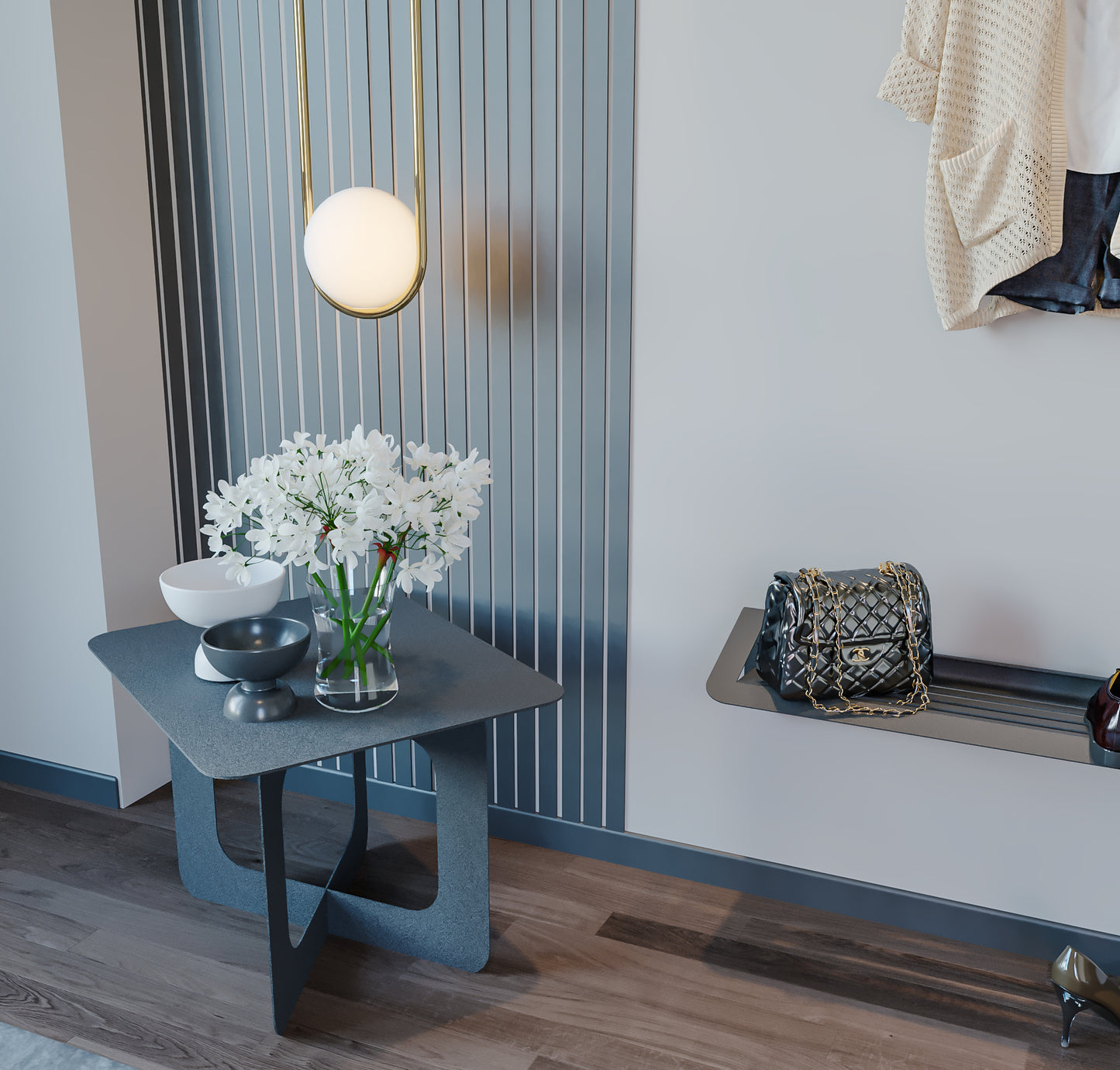 Gorillz Linea - Industriële Schoenenrek - Schoenenkast - 3 Paar Schoenen - 80 cm - Staal Zwart