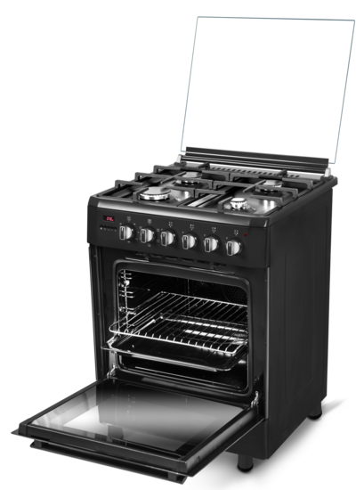 Wiggo WO-E603R(BB) Serie 3 - Gasfornuis - Zwart