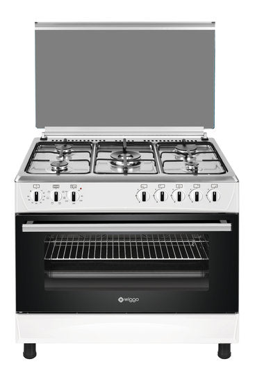 Wiggo WO-E905R(WX) Serie 5 - Gasfornuis - Wit Roestvrijstaal