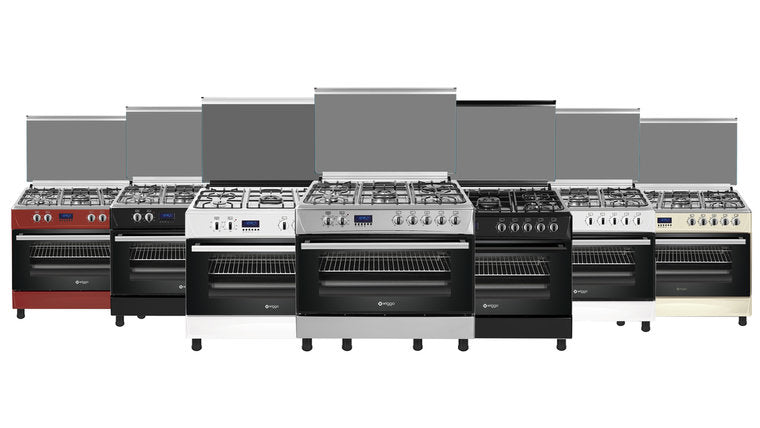 Wiggo WO-E909R(WX) Serie 9 - Gasfornuis - Wit Rvs