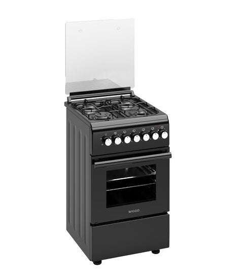 Wiggo WO-E505R(BB) Serie 5 - Gasfornuis - Zwart