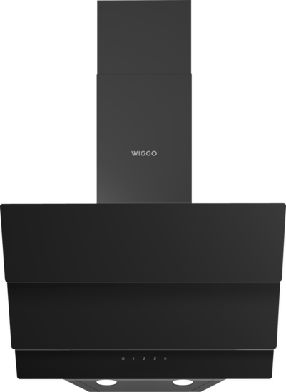 Wiggo WE-E533G(B) - Schuine Afzuigkap - 50cm - Zwart Triple Glas
