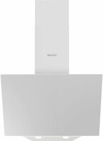 Wiggo WE-E513G(W) - Schuine Afzuigkap - 50cm - Wit Glas