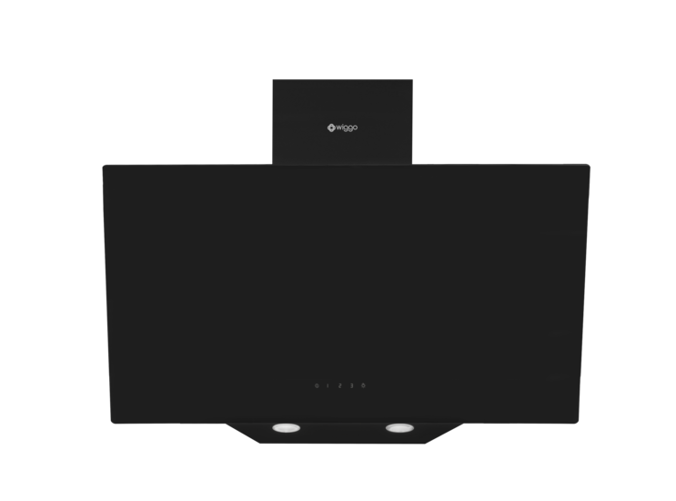 Wiggo WE-E613G(B) - Schuine Afzuigkap - 60cm - Zwart Glas