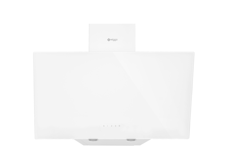Wiggo WE-E613G(W) - Schuine Afzuigkap - 60cm - Wit Glas