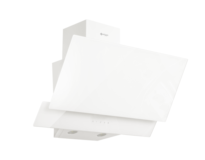 Wiggo WE-E623G(W) - Schuine Afzuigkap - 60cm - Wit Dubbel Glas