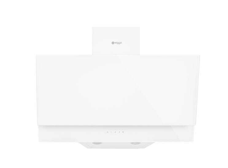 Wiggo WE-E623G(W) - Schuine Afzuigkap - 60cm - Wit Dubbel Glas