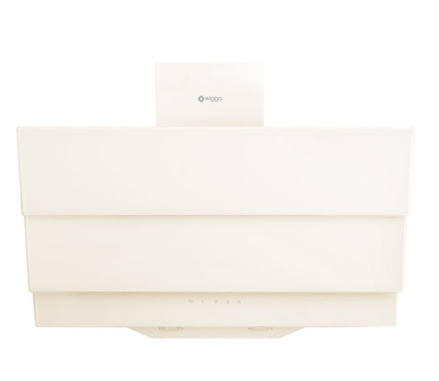 Wiggo WE-E633G(C) - Schuine Afzuigkap - 60cm - Creme Triple Glas