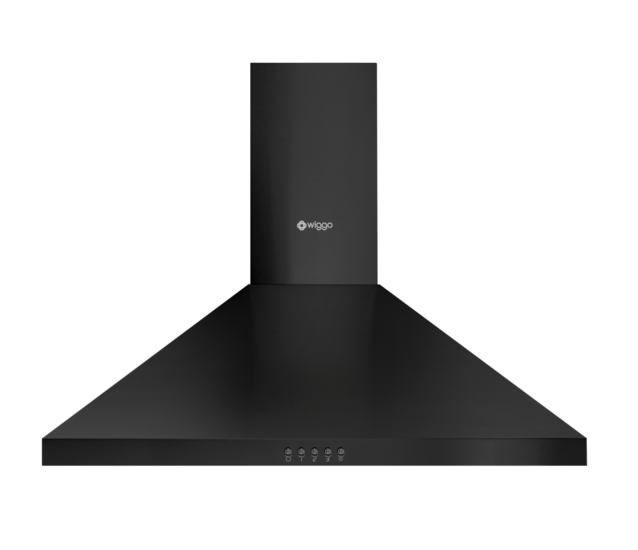 Wiggo WE-E643R(BB) - Wandschouw Afzuigkap - 60cm - Zwart